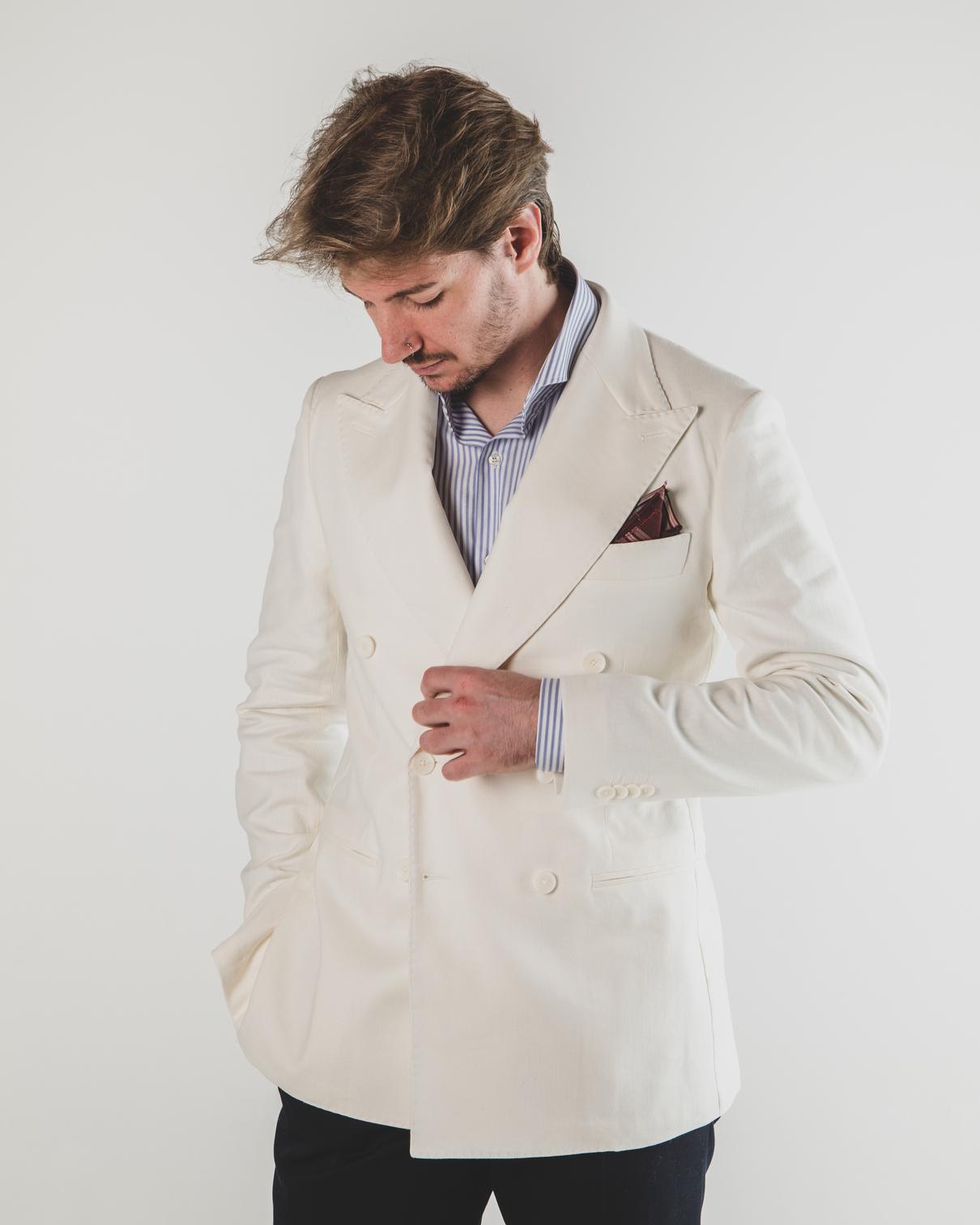 White Double Breasted Jacket