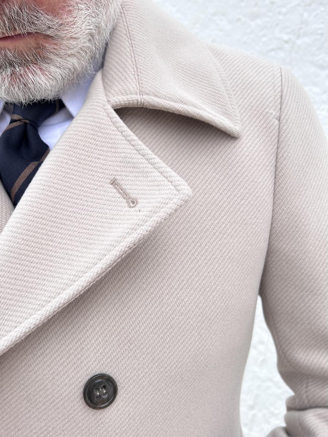 Beige Bran double-breasted jacket