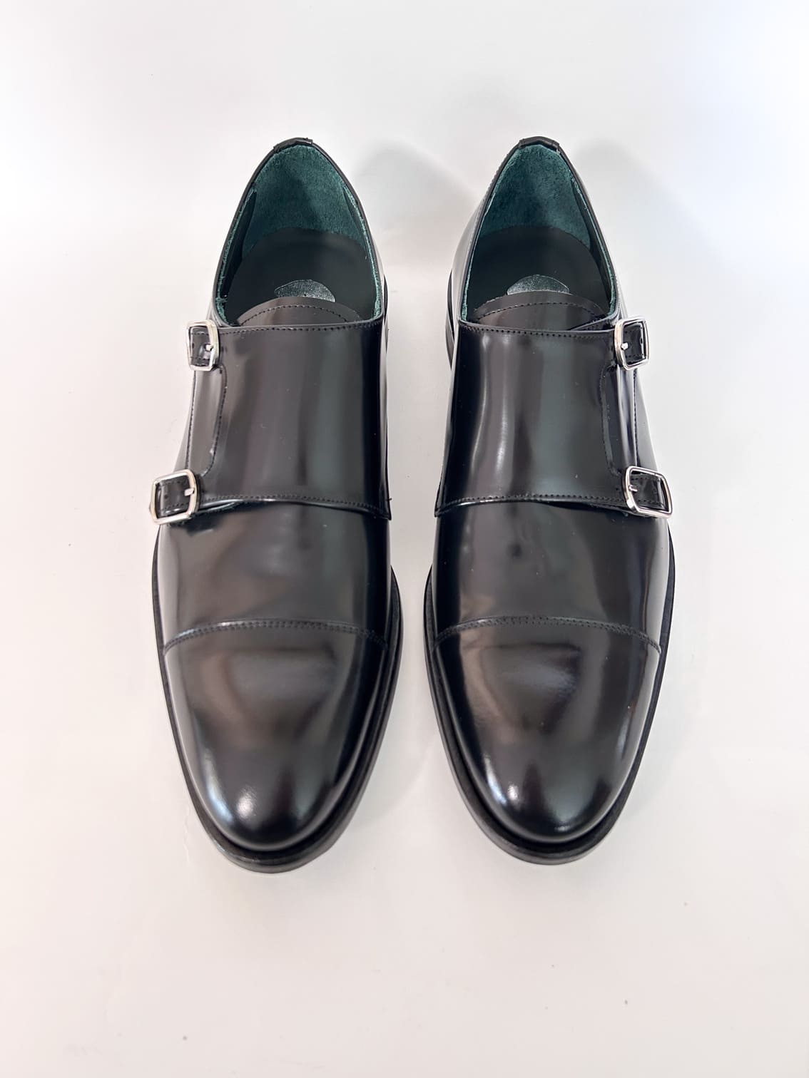 Florentic Black Double Buckle Shoe