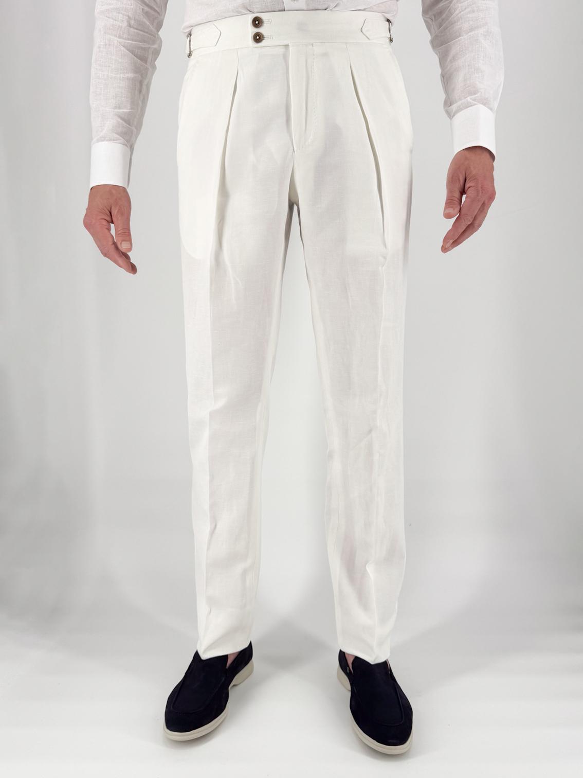 White Linen Yakka Pants