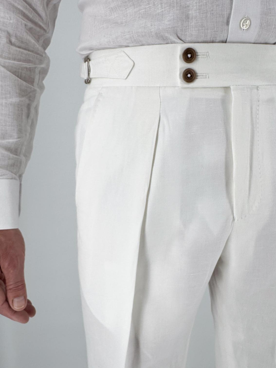 White Linen Yakka Pants