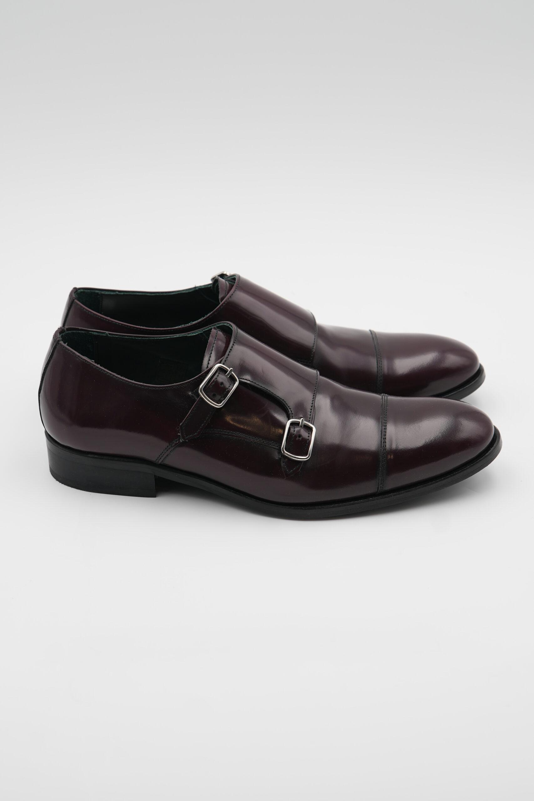 Florentic Burgundy Double Buckle Shoe