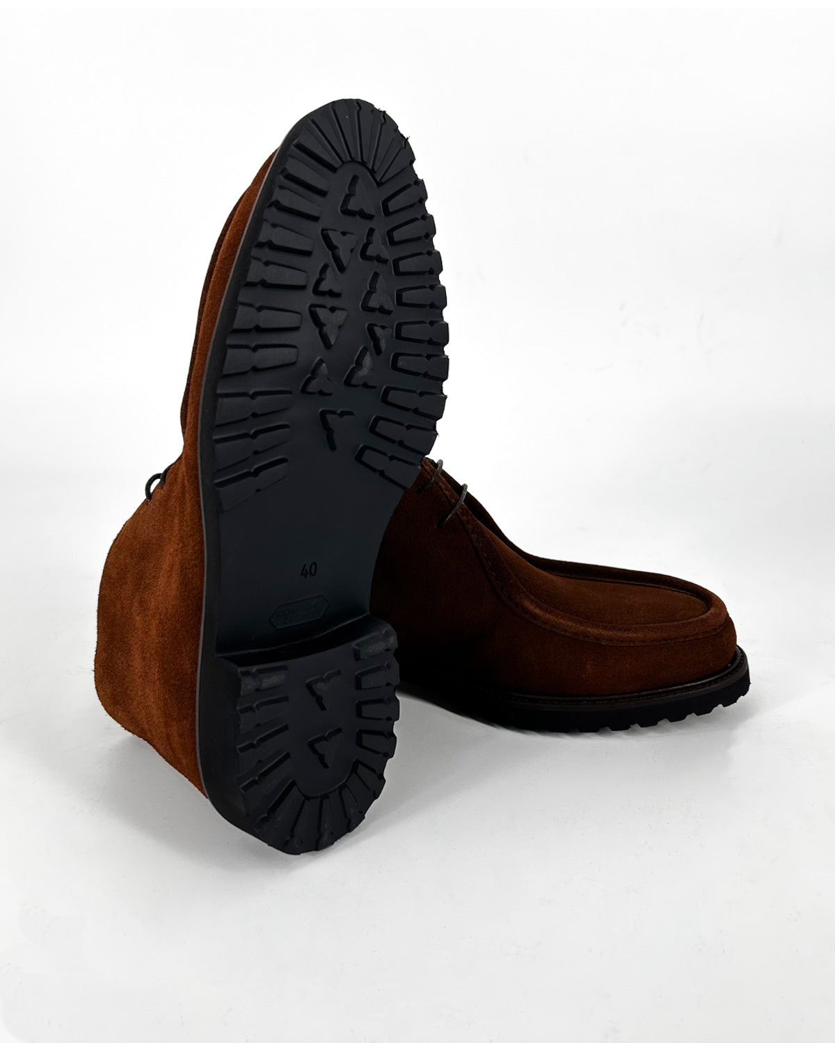 Botines Cordón Serraje Coñac