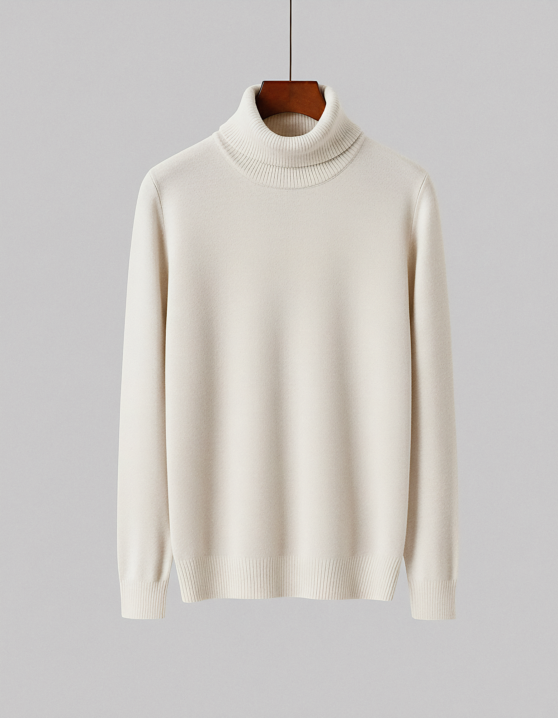 Jersey Crudo Lana Lambswool Cuello Alto
