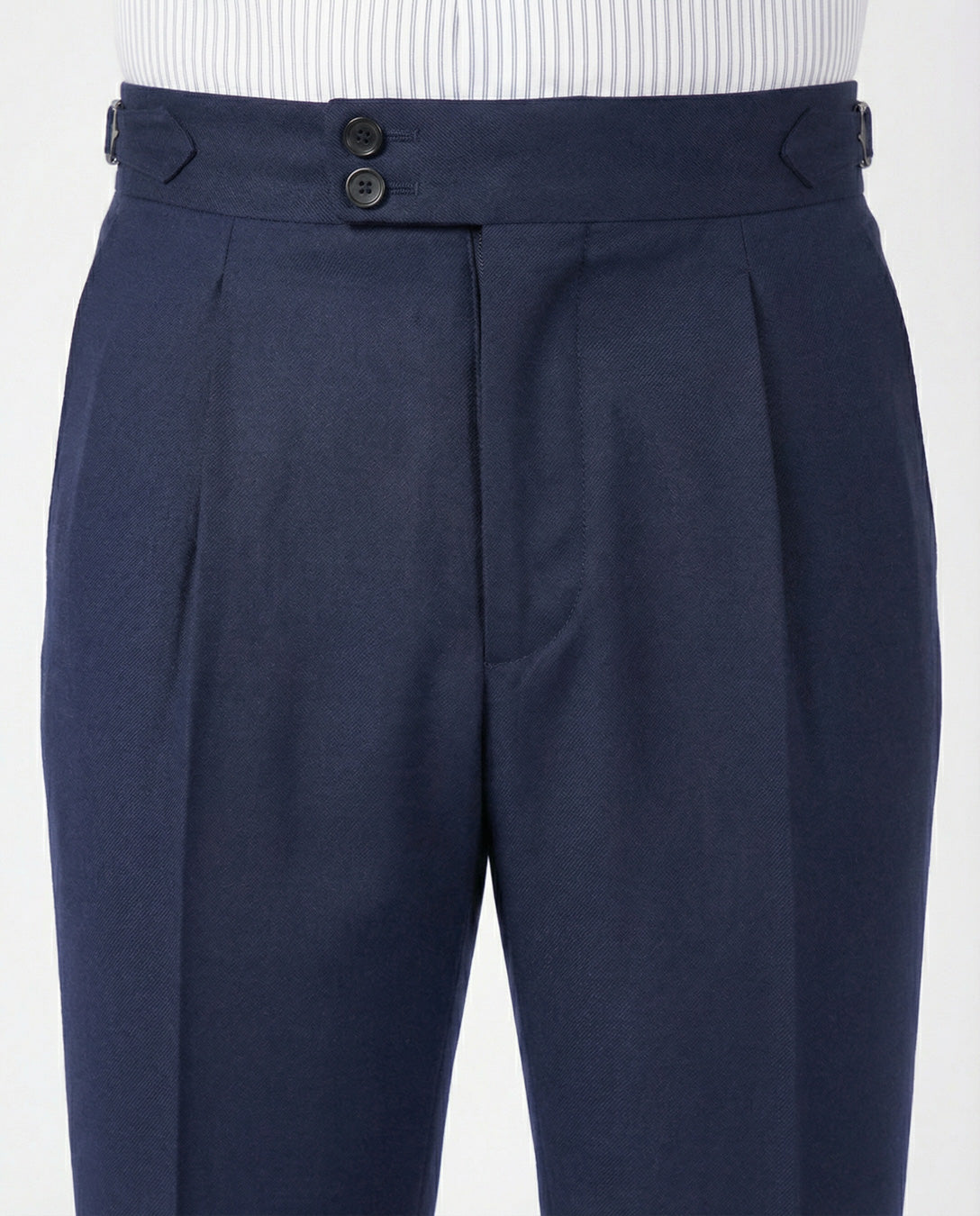 Pantalón de Franela Azul Pinzas 2 Botones