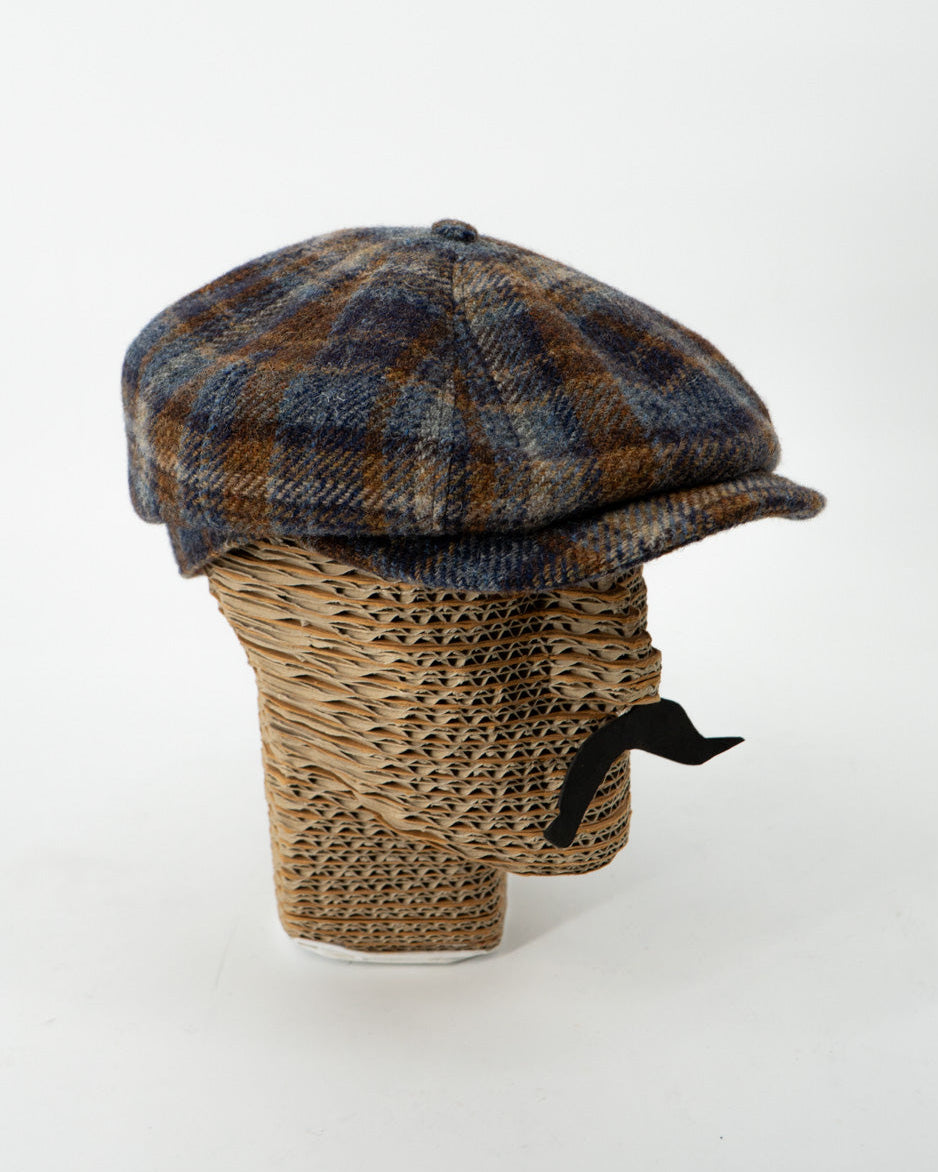 Gorra Hattera Cuadros Azul/Marrón