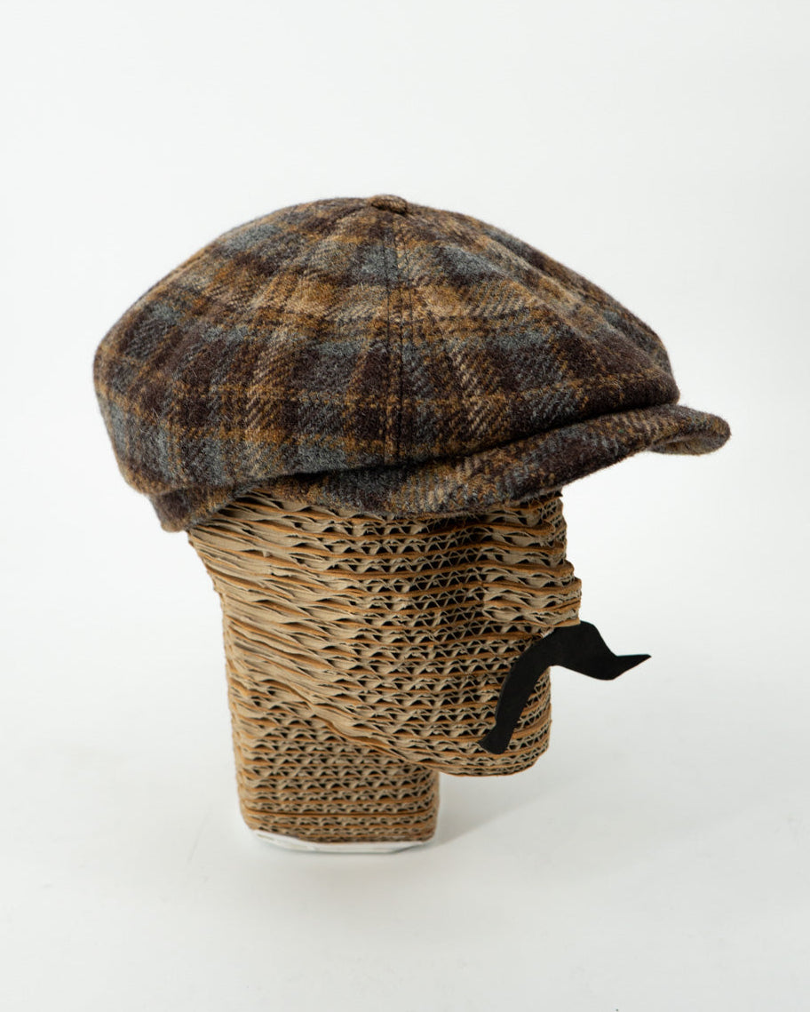 Gorra Hattera Cuadros Marrón/gris