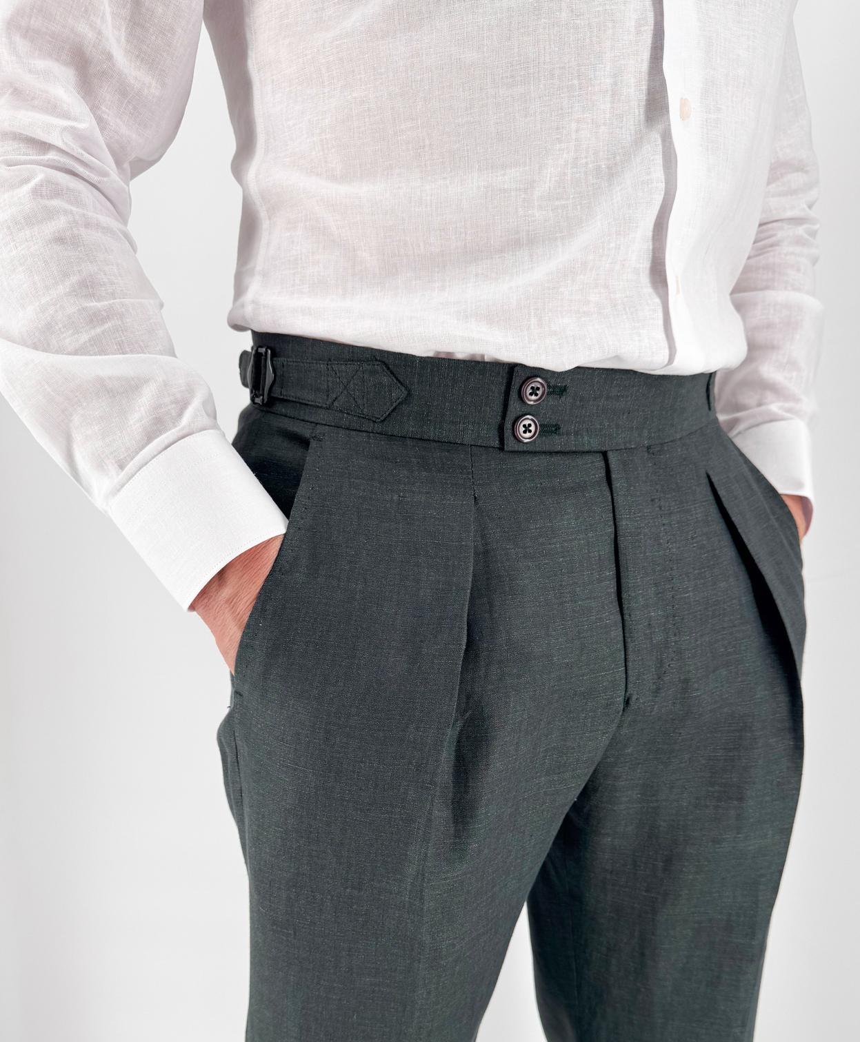 Pantalón de Lino Verde Yakka