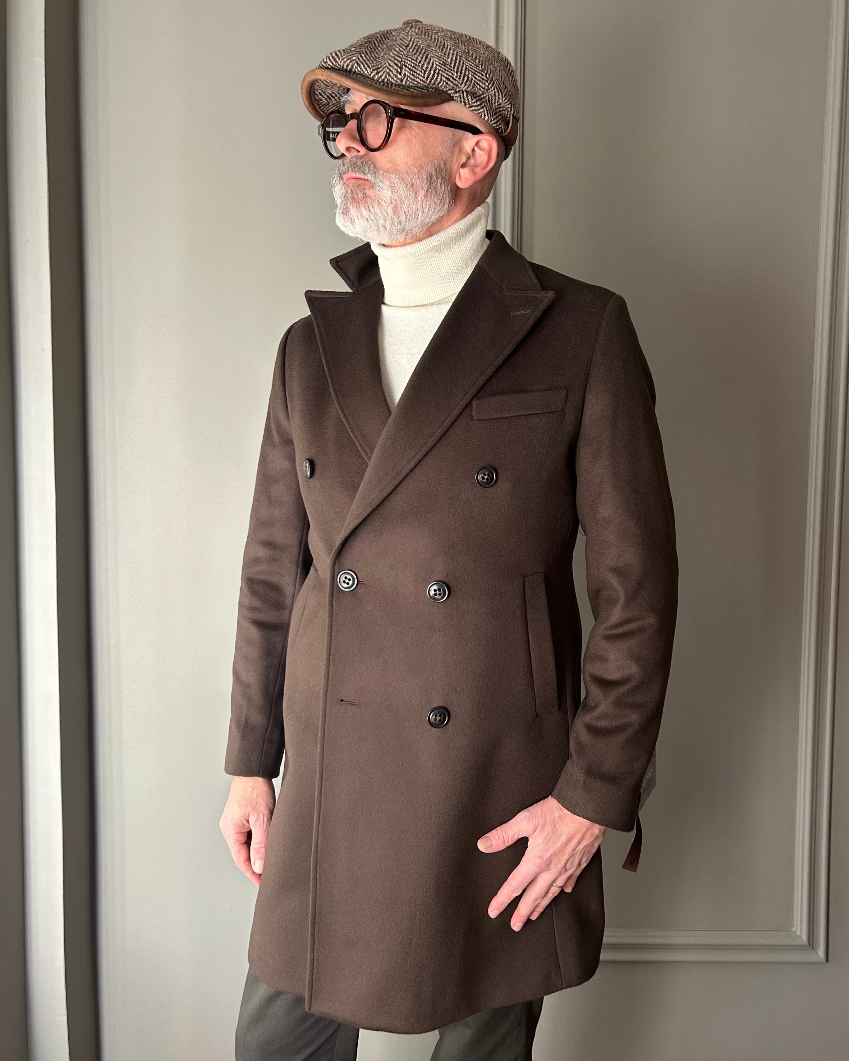 Abrigo de Lana Marrón