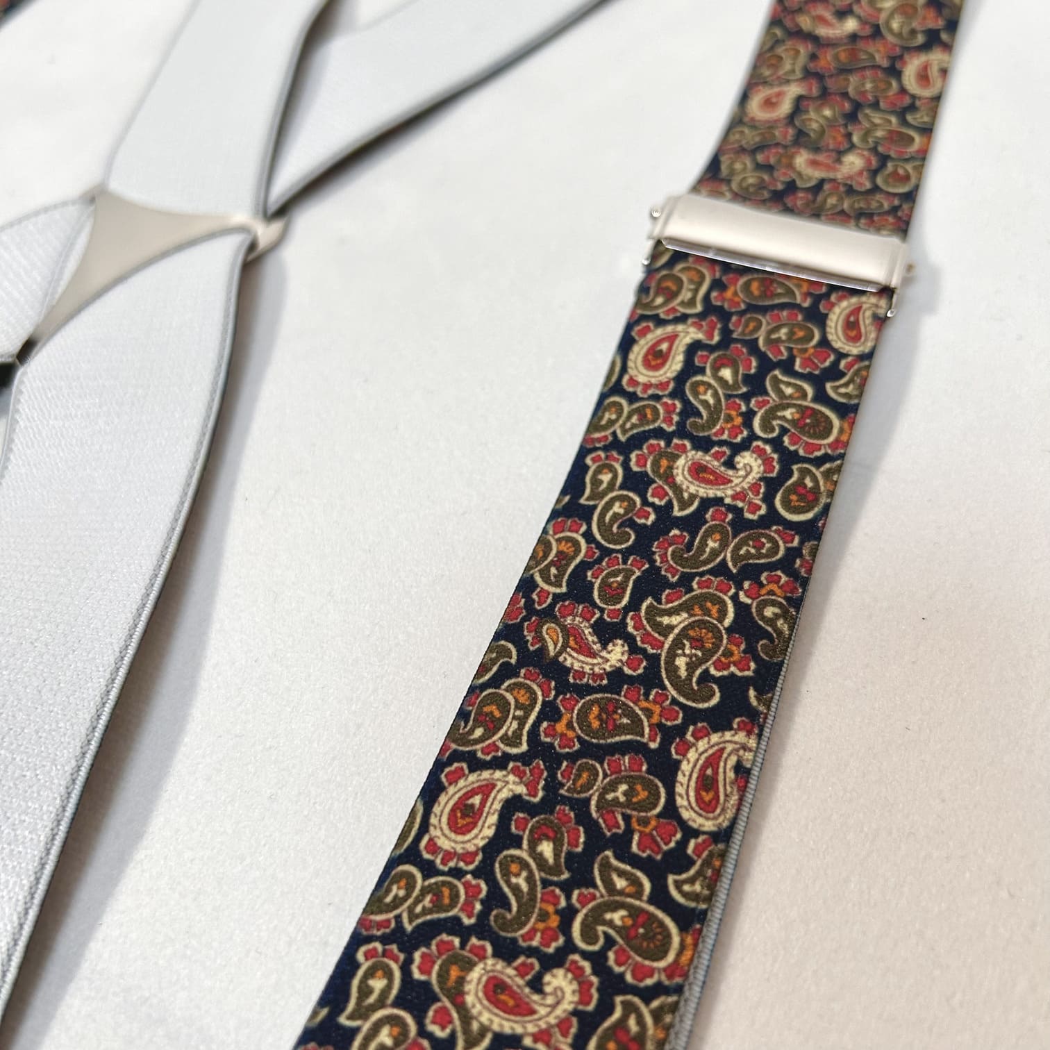 Blue Suspenders with Amoebas