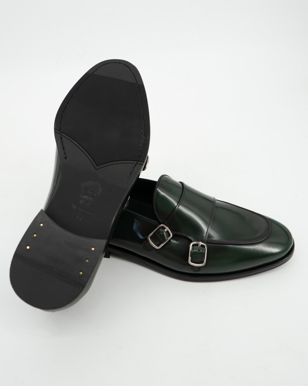 Zapatos dos hebillas Florentic Verde Bottiglia
