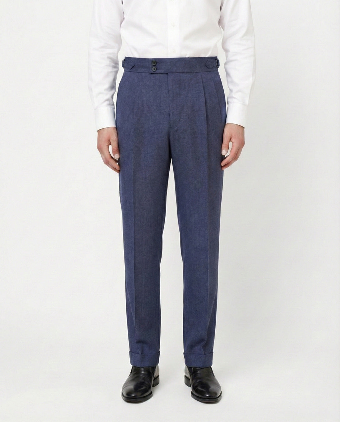 Pantalón Azul Príncipe de Gales Pinzas 2 Botones