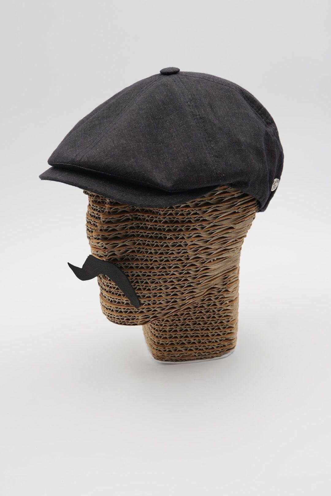 Gorra marrón chocolate de lino. Oxford
