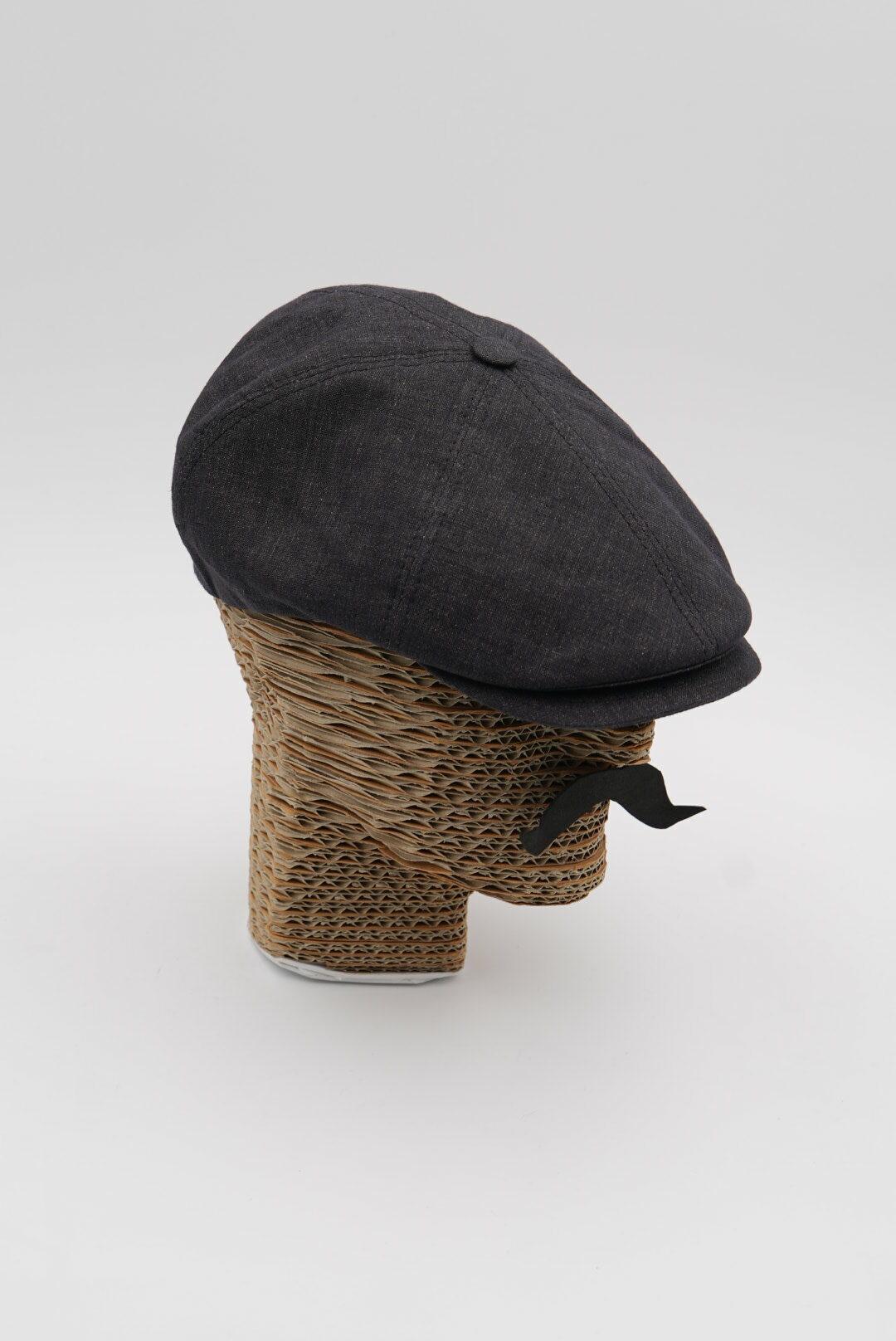 Gorra marrón chocolate de lino. Oxford