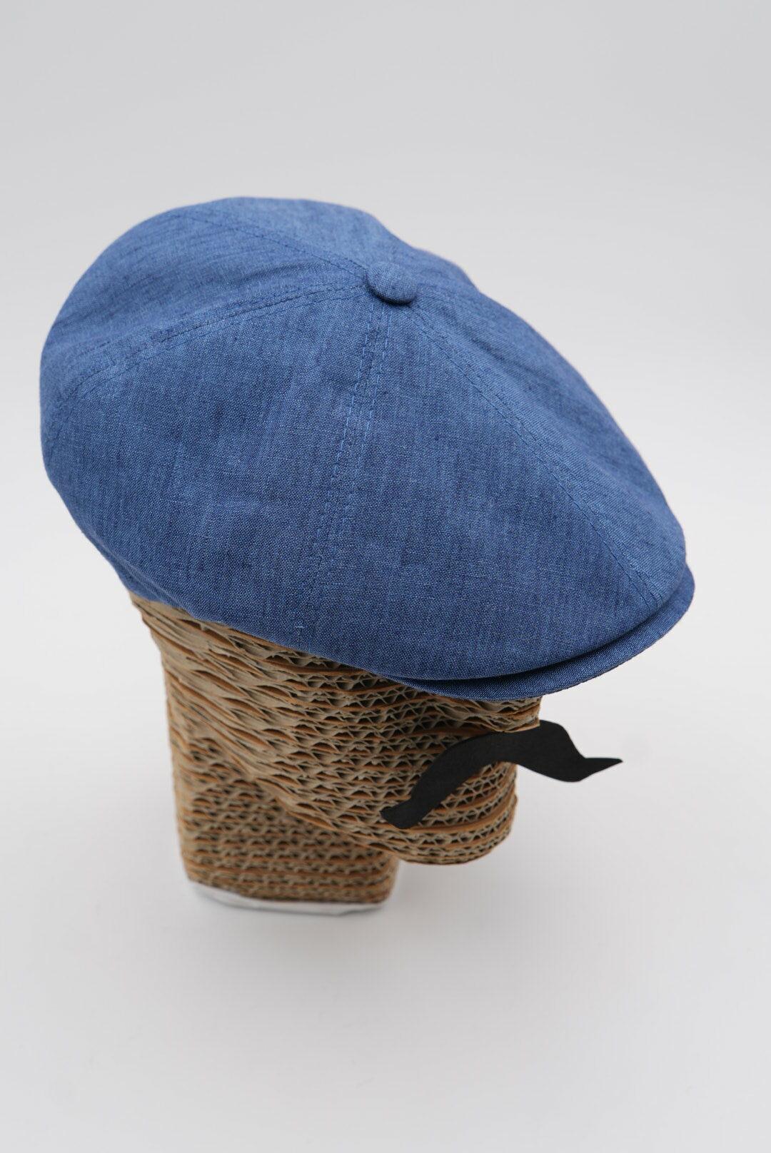 Gorra azul jeans de lino. Oxford