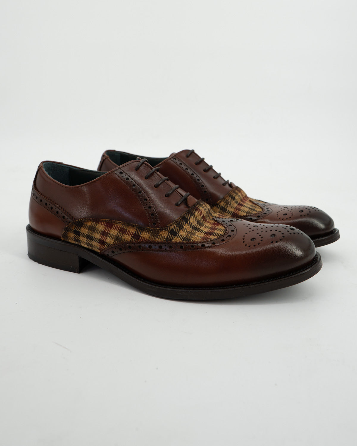 Zapato Oxford V. Wax  Tela Escocesa