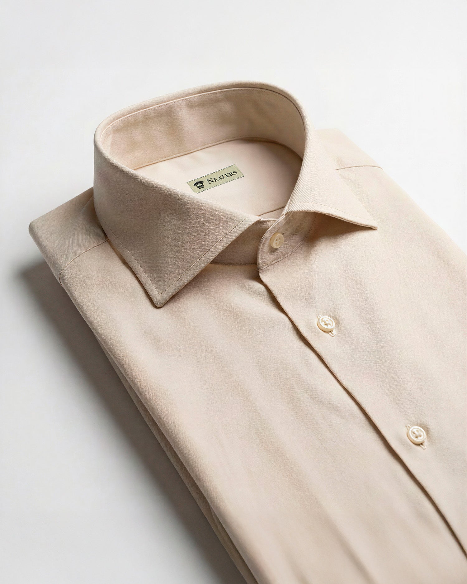 Camisa Twill Crudo cuello italiano