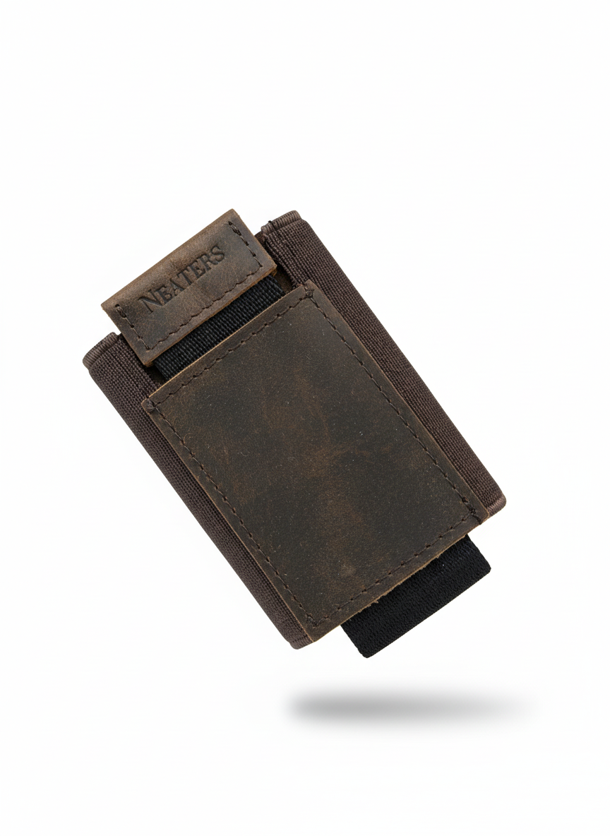 Cartera minimalista marrón
