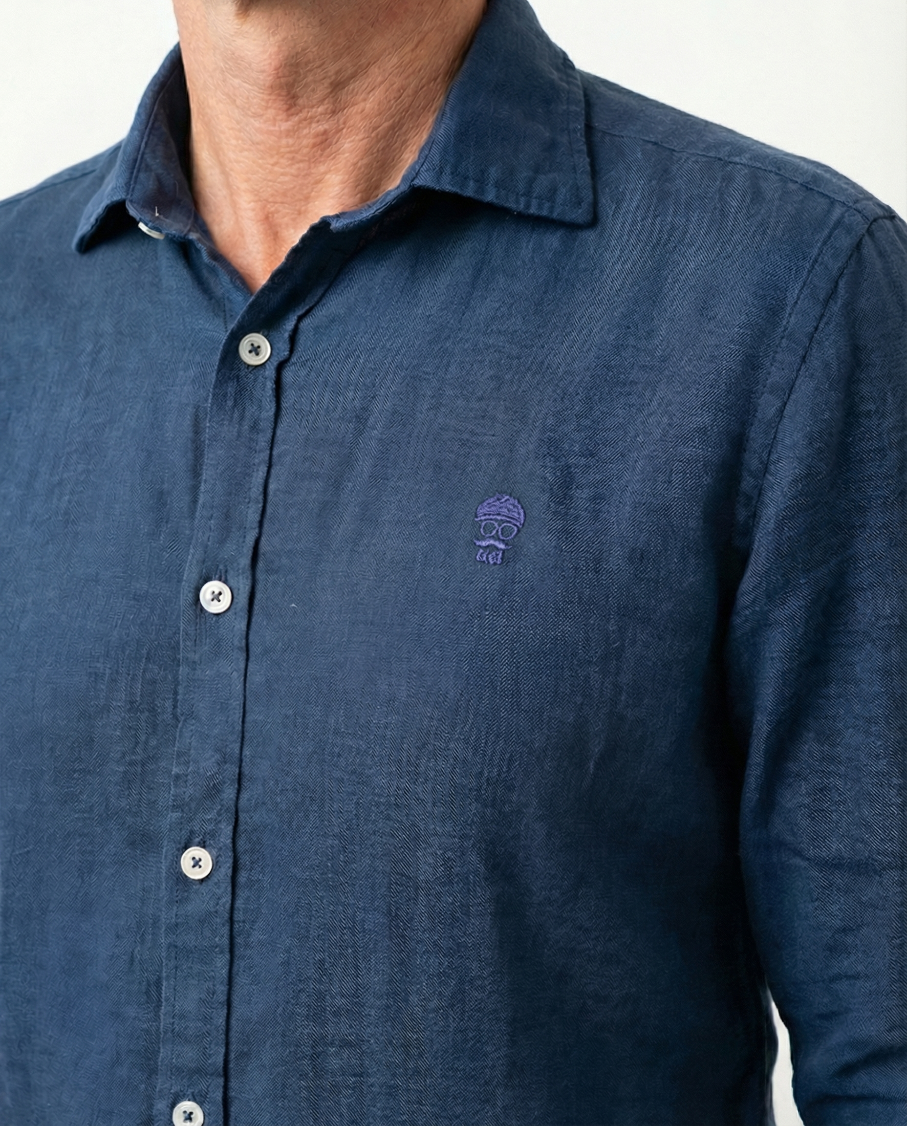 Camisa Lino Azul