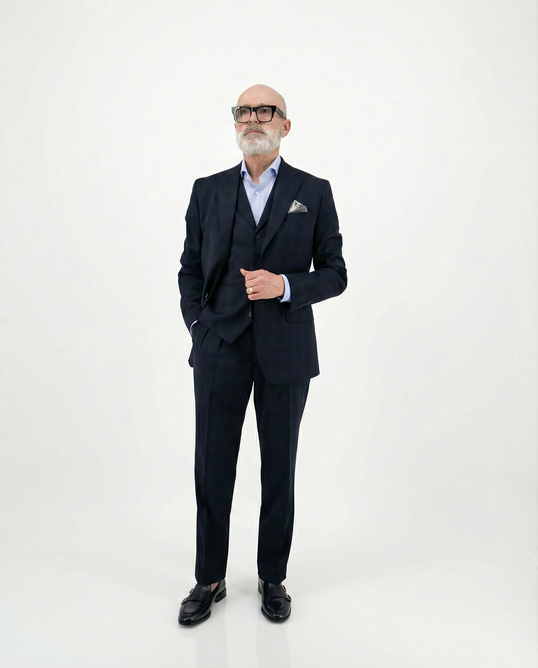 Traje Azul Cruzado Mónaco