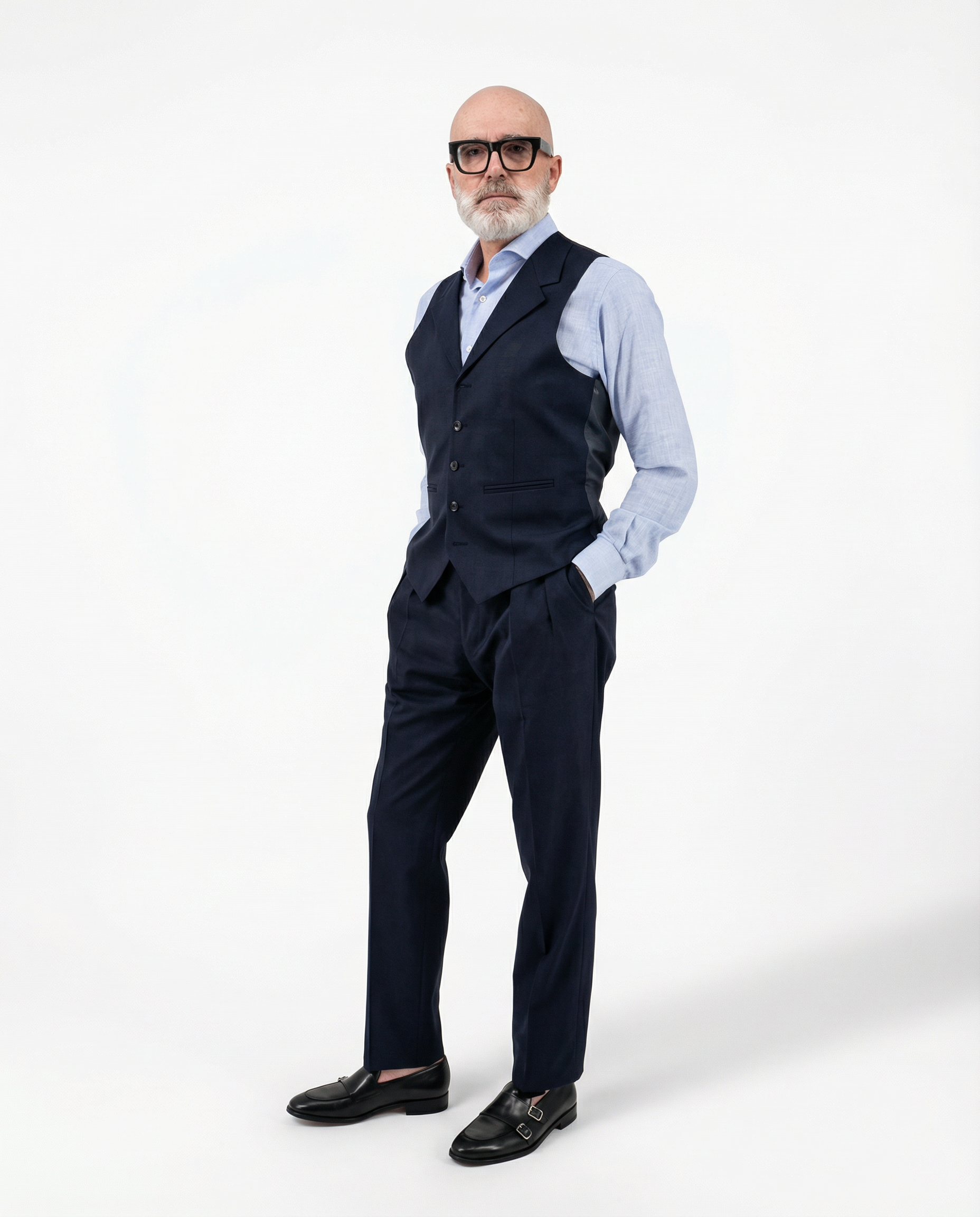 Traje Azul Cruzado Mónaco