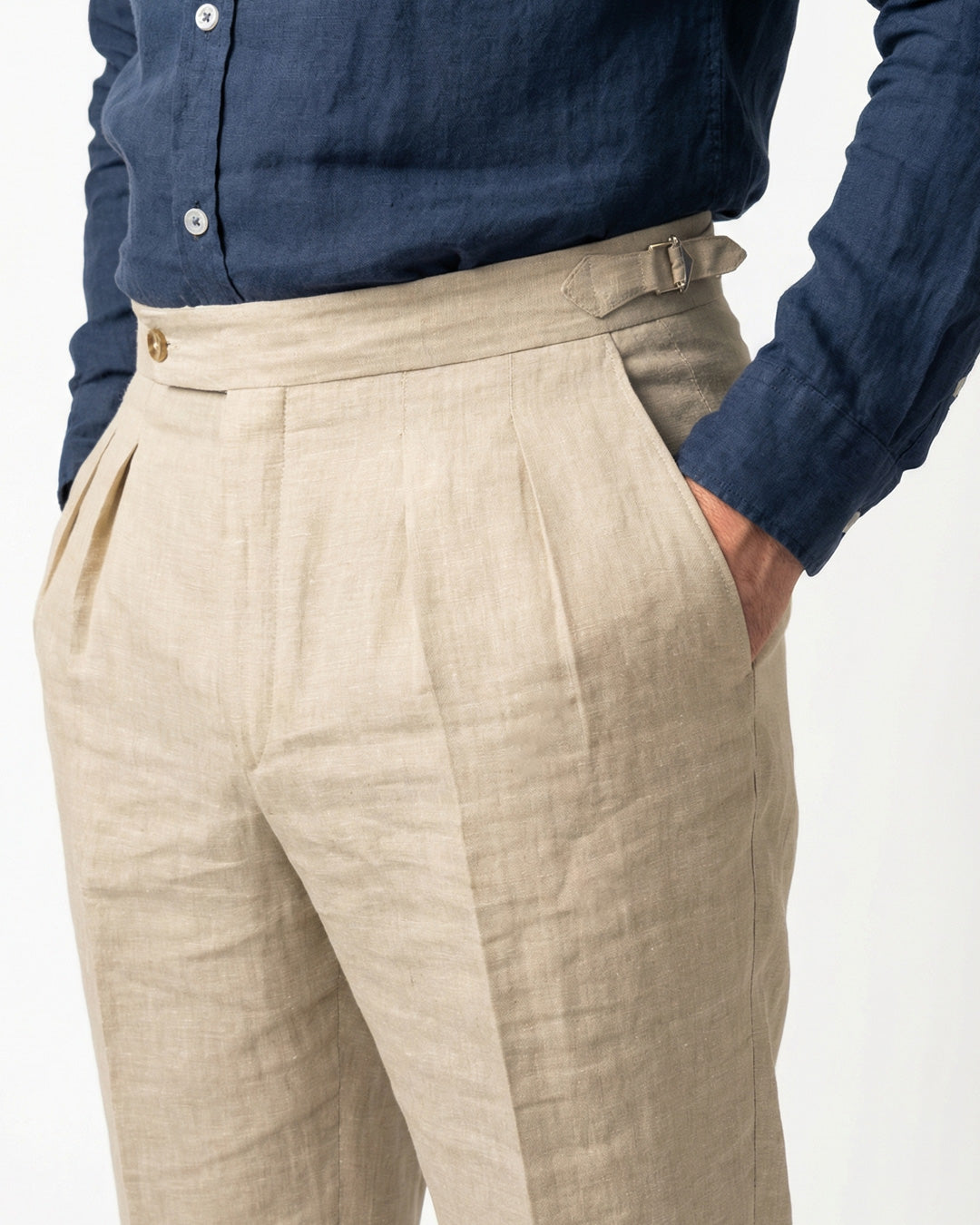 Pantalón Lino Crudo